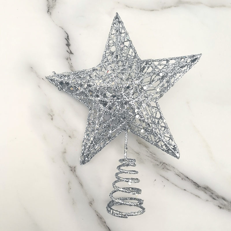 1pcs 15*20cm Gold Glitter Chri - Star Tree Topper review and price