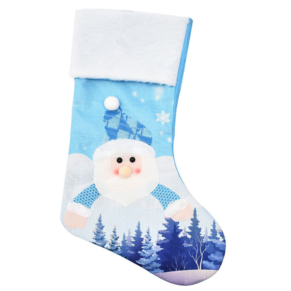 Large Blue Knitted Christmas S - Christmas Stocking Hanging review and price