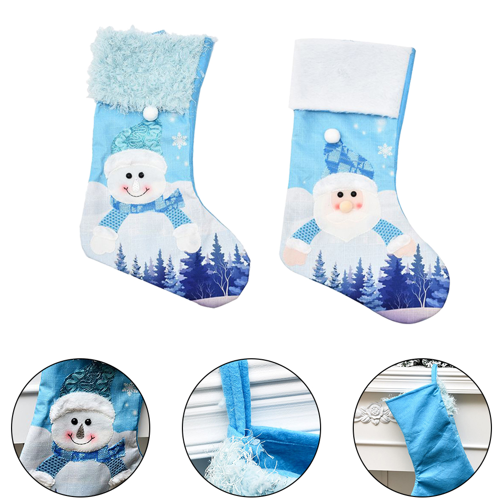 Large Blue Knitted Christmas S - Christmas Stocking Hanging review and price