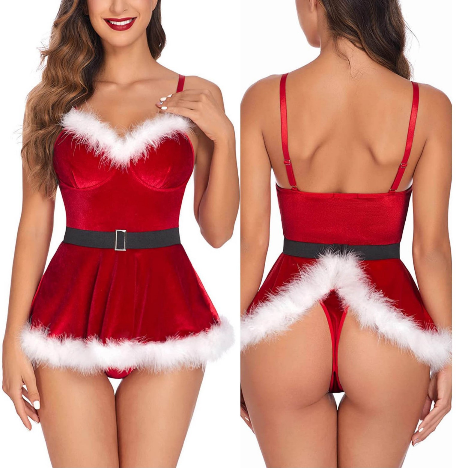 Women's Sexy Nightgown Santa C - Elf Costume Christmas review and price