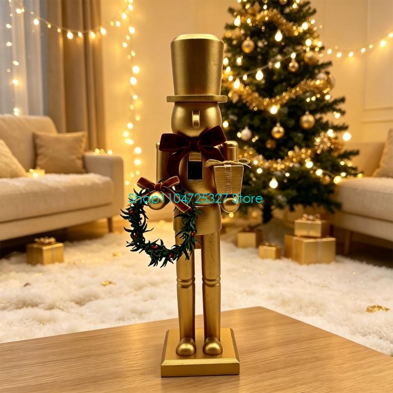 D8KF Christmas Wooden Gold Nut - Nutcracker Figurine review and price