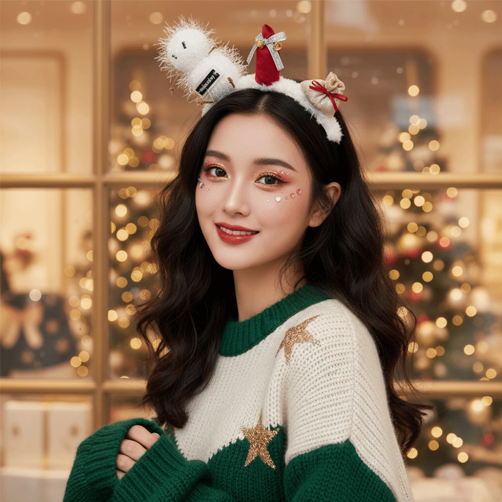 Plush Texture Christmas Headba - Reindeer Antlers Headband review and price