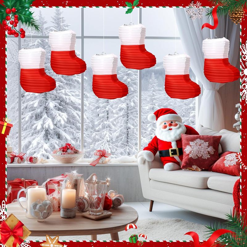 1 Pc Christmas Paper Lanterns  - Christmas Stocking Hanging review and price