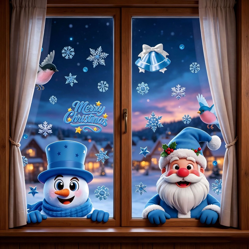 Christmas Window Stickers Wint - Snowflake Window Decal review and price