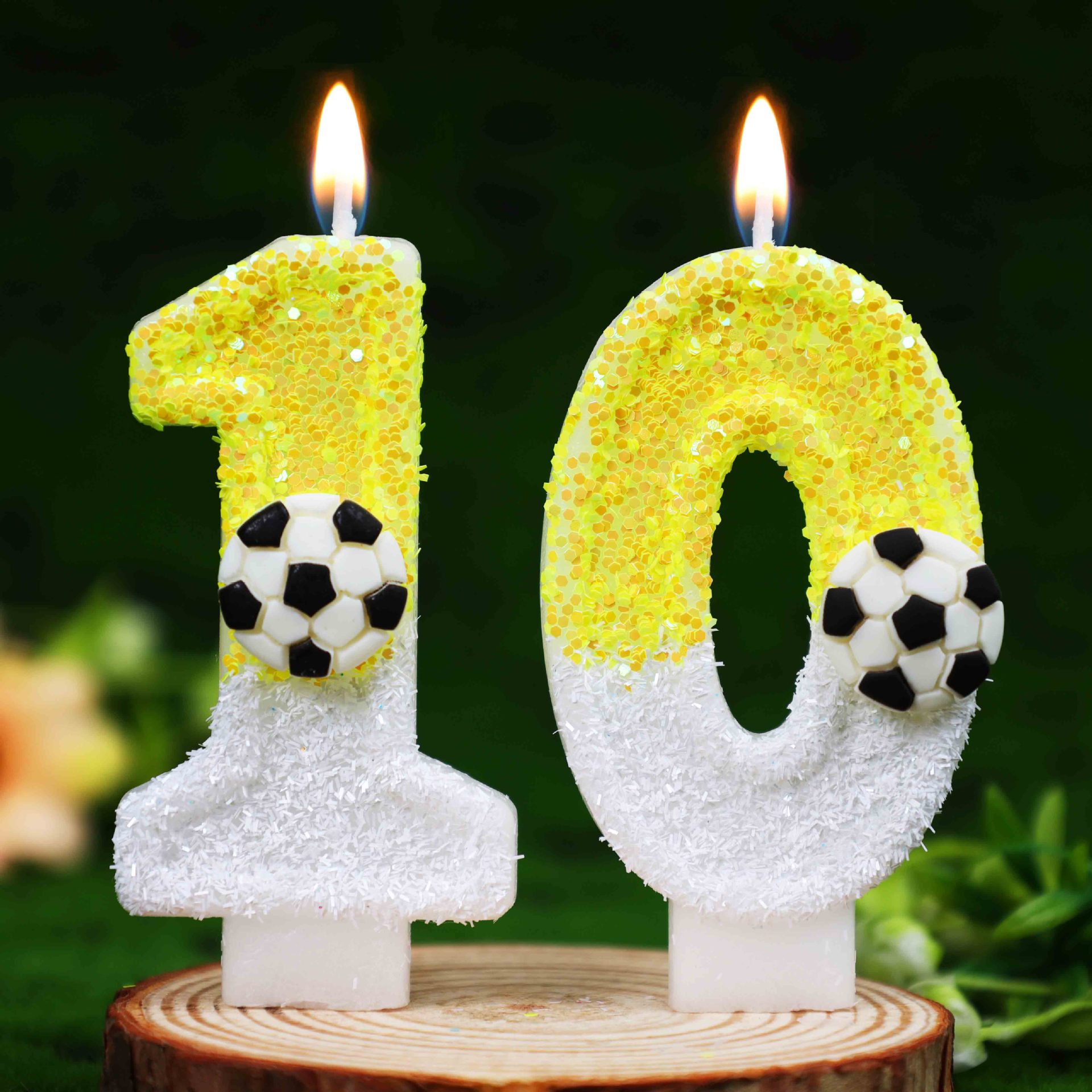 Yellow White Sequins Sports Fo - Holiday Candle Set review and price