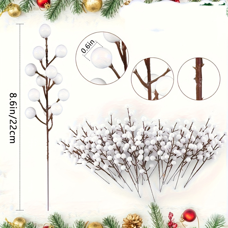 24pcs Artificial Flowers Berry - Christmas Tree Artificial review and price