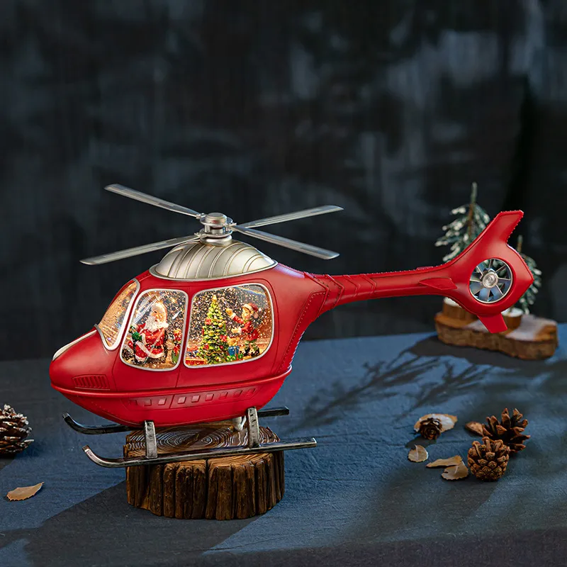 Rotating Helicopter Music Box  - Snow Globe Musical review and price