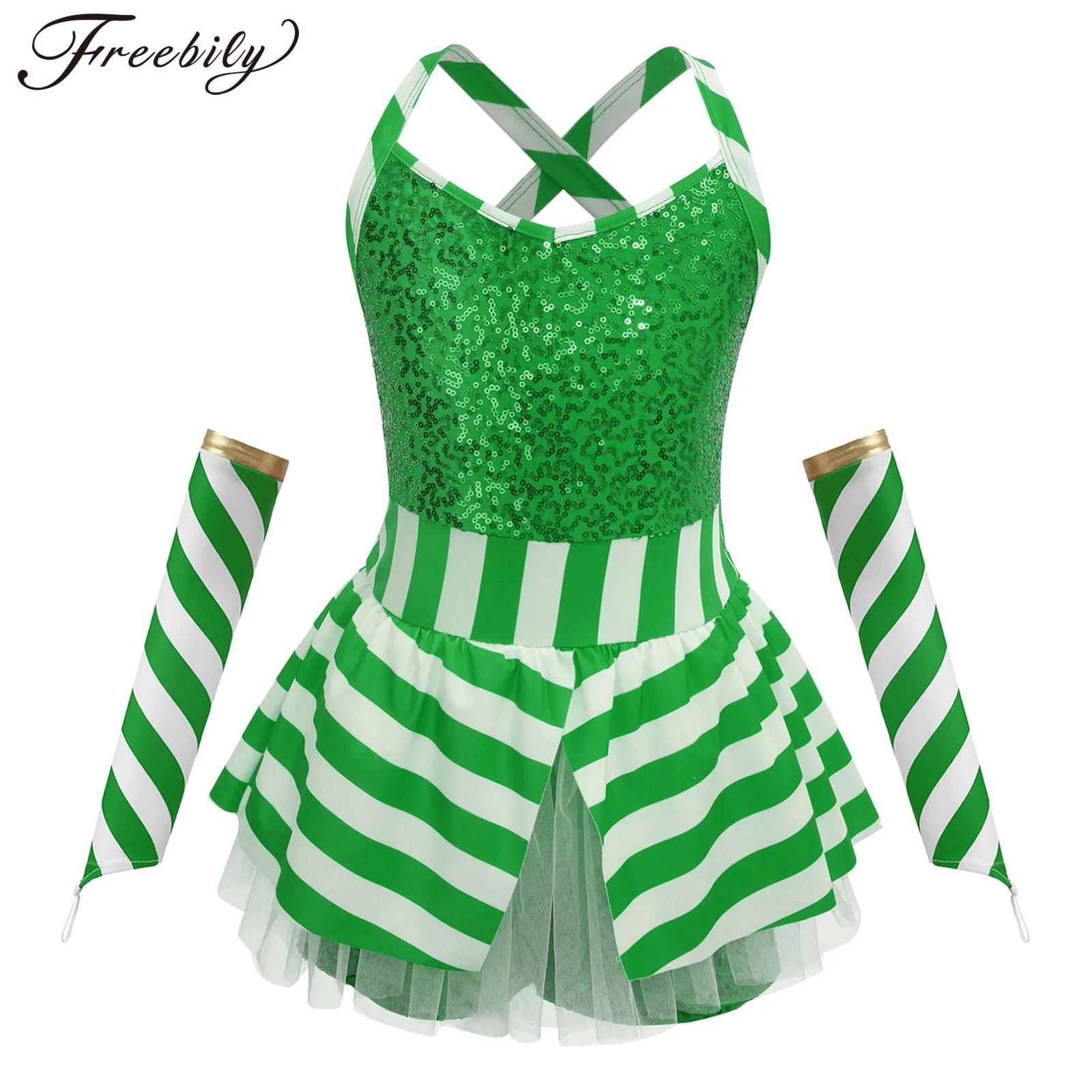 Girls Christmas Candy Cane Str - Elf Costume Christmas review and price