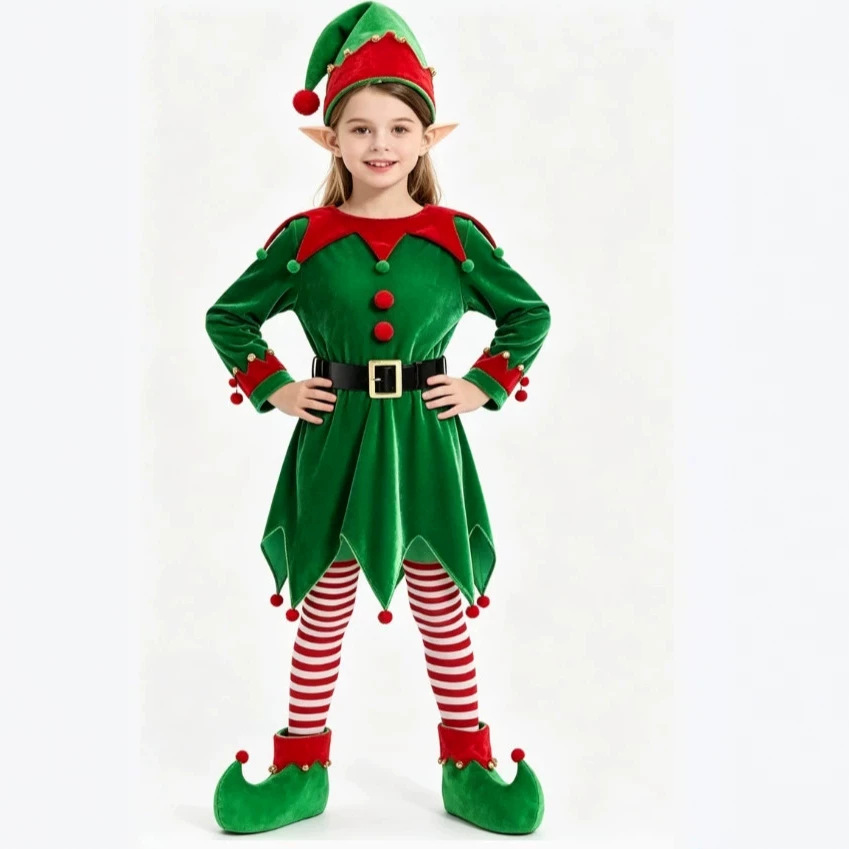 Christmas Boys and Girls Costu - Elf Costume Christmas review and price