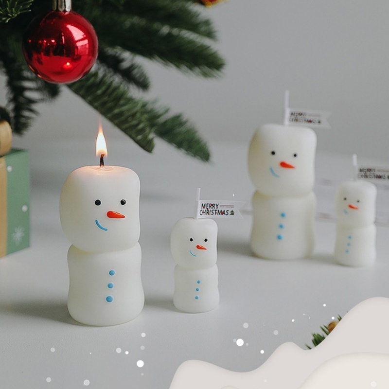 2Pcs/set Merry Christmas Snowm - Holiday Candle Set review and price