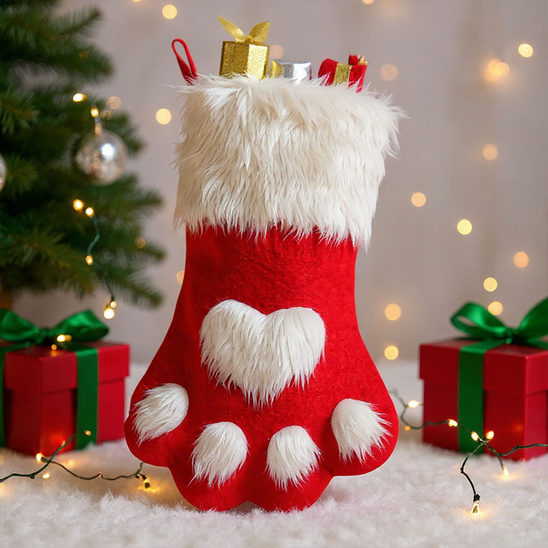 1-10PCS Christmas Pet Paw Stoc - Christmas Stocking Hanging review and price